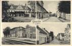Ansichtskarte: Quaritz Kr. Glogau a. O. - Schloss - Hauptstrae - Bahnhof - Kleine Seite - von Tschammer - 1935 - Oberquell - Franz Streitenberger Stephansdorf - Niederschlesien - Gaworzyce  ...