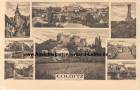 Ansichtskarte: Colditz in Sachsen - 1925 - Kirchgchen - Erholungsheim Zschadra - Badergasse - Heimats-Turm Tpelsberg - Markt - Muldenbrcke - Totalansicht - Schlo - Hermann Burkhardt - Landkreis Leipzig  ...