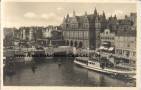 Ansichtskarte: Danzig - Grne Brcke und Grnes Tor - Zigarrengeschft Walter Kmmel / Lange Brcke G.B.Rung + Restaurant Erdmann Goertz Likrfabrik - 1942 Bochum Elsa Giesenhaus - Westpreussen - Deutsches Reich - Grne Brcke : Zielony Most - Gdansk  ...