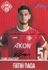 Autogramm: Fatih Baca * 1.02.2000 Berlin - FWK - FC W�rzburger Kickers  ...