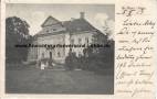 Ansichtskarte: Gro� Rietz - Gr. Rietz i. Mark - Grossrietz - Schloss von der Marwitz - Autograph - 1913 - Einladung Essen u. Tanz - C. Grieser Beeskow - Berlin S.O.33 von Jagow, K�penicker Landstr. 1-8 - Telegrafenschule - heute Gemeinde Rietz-Neuendorf - Landkreis Oder-Spree  ...