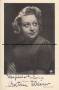 Autogramm: Grethe Weiser * 1903 Hannover � 1970 Bad T�lz - 1940 UFA : Zwischen Hamburg und Haiti + Wie konntest Du, Veronika! + Links der Isar � rechts der Spree / 1942 UFA : Die gro�e Liebe  ...