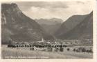 Ansichtskarte: Inzell / Obb. a. d. deutschen Alpenstra�e mit Reiteralpe - Kath. Pfarrkirche St. Michael - Kamml 1942 nach M�nchen Theresienstr. 63 Beer - Landkreis Traunstein - Oberbayern - Bayern  ...