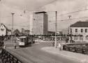 Ansichtskarte: N�rnberg - Hochhaus am Pl�rrer - Br�ust�bl - Cafe am Ring - Stra�enbahn Linie 3 - 1955 nach M�nchen Waldperlach Hauser - Mittelfranken - Bayern  ...