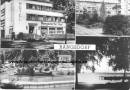 Ansichtskarte: Rangsdorf 1983 - Hotel Rangsdorfer Hof - Wilhelm-Pieck-Strae - Rangsdorfer See - Klein Venedig - Kreis Zossen - Bezirk Potsdam - DDR Wohnwagen KBB nach Senftenberg - Landkreis Teltow-Flming  ...
