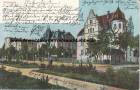 Ansichtskarte: Salzbrunn - Bad Salzbrunn - Villen - 1907 WEISSSTEIN /Weistein - heute Bialy Kamien - nach Hameln Weser Opitz - heute Szczawno-Zdroj - Niederschlesien - Landkreis Waldenburg - Regierungsbezirk Breslau - Provinz SCHLESIEN  ...