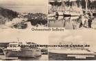 Ansichtskarte: Sa�nitz - Ostseestadt Sa�nitz - Fischereihafen - Schwedenf�hre Trelleborg - Eisenbahnf�hrschiff der Deutschen Reichsbahn MS Sassnitz - Kreis R�gen - Bezirk Rostock - DDR Binz 1960 nach Berlin C 2 - heute Sassnitz - Landkreis Vorpommern-R�gen  ...