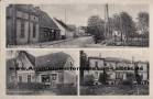 Ansichtskarte: Schmuggerow Kreis Anklam - Dorfstra�e - Gemischtwarenhandl. v. Walter Bartelt - Herrenhaus Schloss von Schwerin - Graf Kanitz - von Schwerin/von Nostitz - 1951 - heute J�rg Graf von Hardenberg - heute im Landkreis Vorpommern-Greifswald  ...