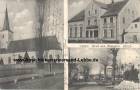 Ansichtskarte: Wangern - Kirche - Wohnhaus - Strasse - Kreis Wohlau - A. Vitzthum Photograph Breslau Werderstr. 39 - Feldpost 1915 nach Brnlos b. Stollberg i Sachsen Zwnitz Emil Bochmann Strumpffabrik - Provinz Schlesien  ...